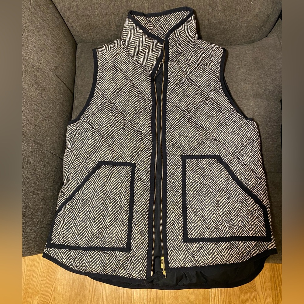 J Crew Herringbone puffer best size small